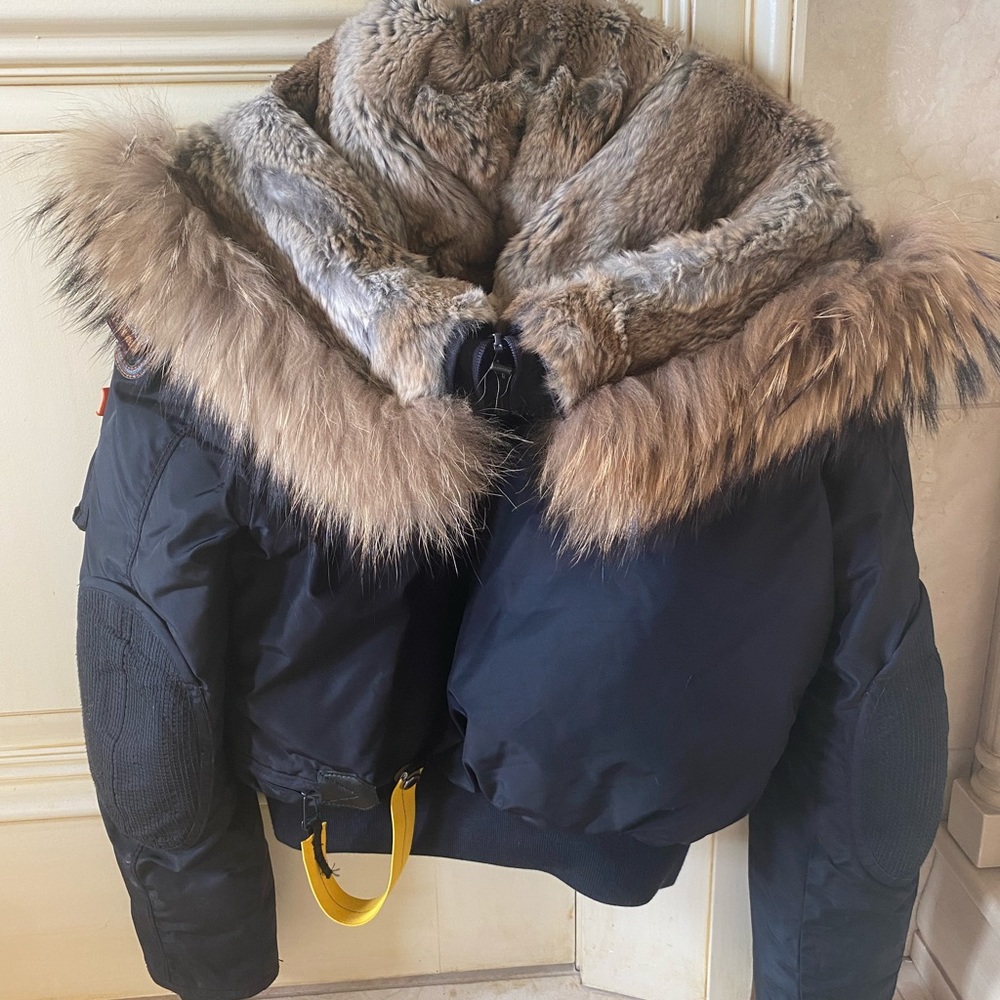 Parajumper real fur jacket with detachable hood